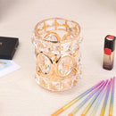 Crystal Makeup Brushes Holder Eyebrow Pencil Cosmetic Jewelry Storage Organizer