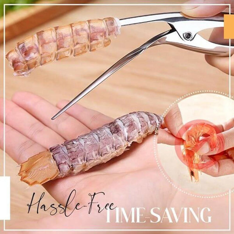 Steel Prawn Peeler Shrimp Deveiner Peel Device Creative Tools`