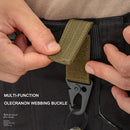 Outdoor Carabiner Keychain Nylon Hanging Webbing Buckle MOLLE Hook (Khaki) Newly