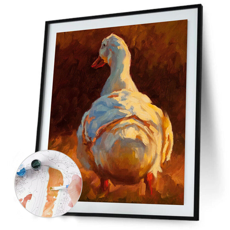 Oil Paint Chicken And Duck By Numbers Coloring Picture Digital Drawing