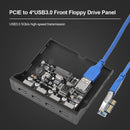 DIY PCI Express Riser 5Gbps PCI-E 1X to USB 3.0 PC Front Panel 4 Port USB HUB