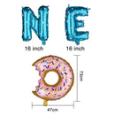 Party Banner Decor Baby Shower 1st Birthday Donut One Letter Foil Balloons Set