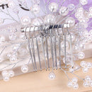 Bride Hair Comb Clip Crystal Rhinestone Flower Faux Beads Wedding Bridal Hair