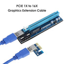 PCI-E Graphics Card Riser 1X to 16X Extension Cable Adapter for GPU Mining