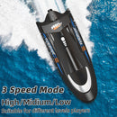 Flytec V009 RC Boat Waterproof 2.4GHz 30km/h Ship with 2 Battery (Black)