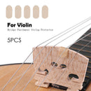 5pcs Bridge Parchment String Protectors for E String Violin Viola Parts Newly