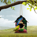Hanging Bird House DIY Diamond Painting Wooden Bird Nest Hut Parrot Cage Shelter