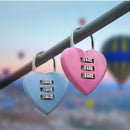 Color Padlock Heart Shape Combination Padlock 3 Digits Number Password Lock