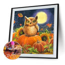5D DIY Diamond Painting Pumpkin Full Round Drill Rhinestone Halloween Picture