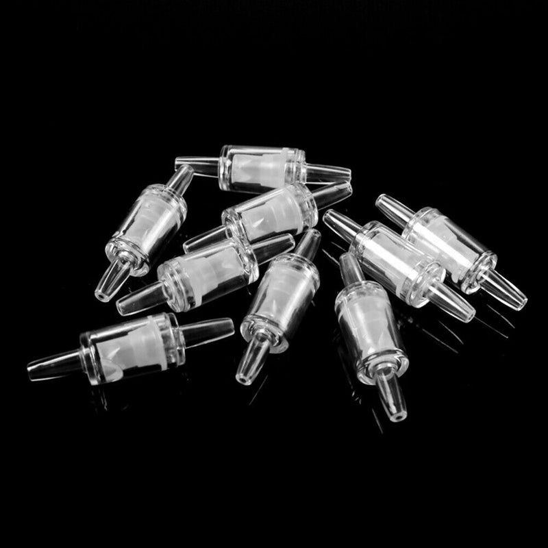10pcs Tracheal Check Valve Fish Tank Non Return Air Pump (Transparent L) Newly