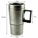 12V Cars Electric Cup Water Heater Bottle Metal Traveling Milk Coffee Tea Boiler