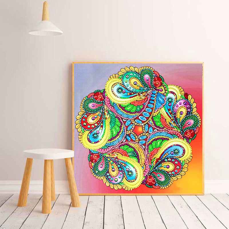 5D Diamond Painting Partial Mandala Kit Special Shape Crystal Drill DIY Mosaic