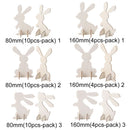 Happy Easter Wooden Desktop Ornament Easter Rabbit Chips Easter Decoration