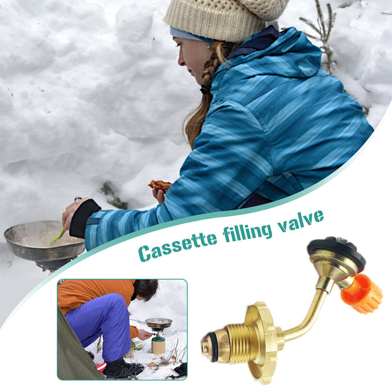 Cassette Air Tank Valve Direct Connection Gas Cylinder Coupler Camping Supplies
