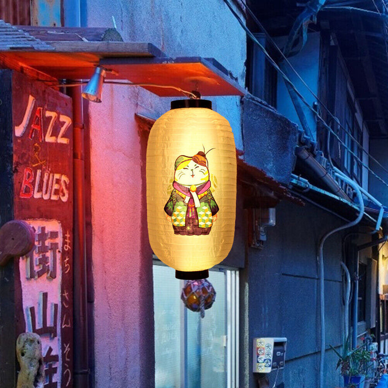 Lucky Cat Waterproof 10 inch Lanterns Bistro Restaurant Craft (B Green) Newly