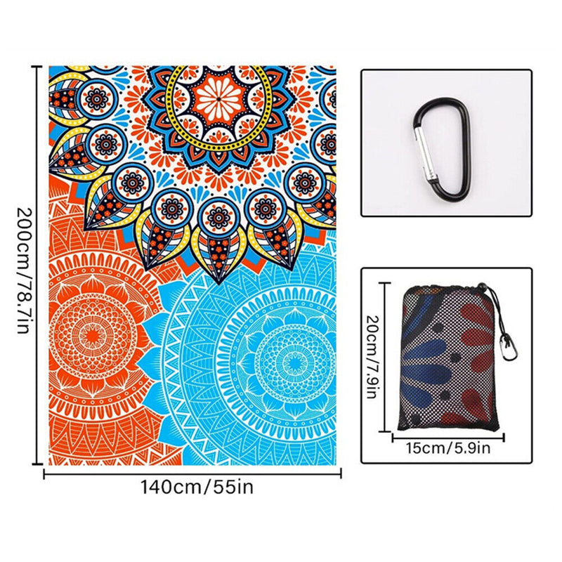 Waterproof Beach BBQ Blanket Outdoor Picnic Camping Playing Mat (Mandala) Newly
