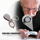 Portable 15X Folding Key Ring Magnifier Key Chain Magnifying Glass Loupe Newly