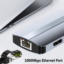 Adapter 4K HDMI Gigabit Ethernet Docking Station USB Type-C Hub For Laptop PC
