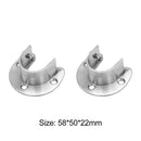 10pcs U-Shaped Closet Rod End Holder Stainless Steel Wardrobe(32mm)