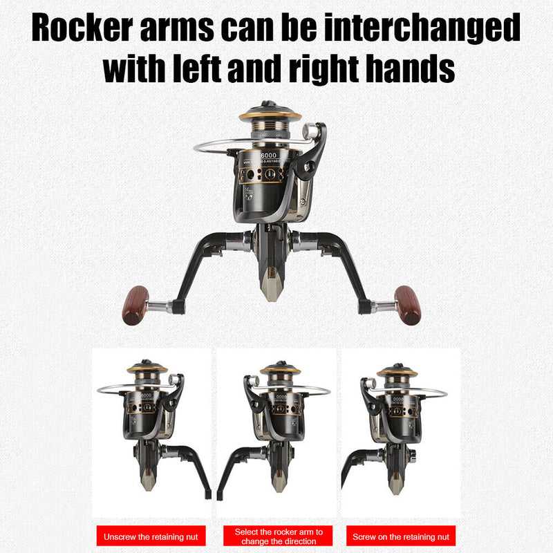 BK Series 5.2/1 Speed Ratio Spinning Fishing Reel Metal Wheel Sea Fishing Tac