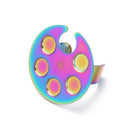 Ring Nail Art Plate Tips Nail Display Stand Nail Art Palette Pigment Holder