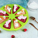 Silicone 8 Triangle Portion Cavity Cake Mold Slices Pastry Pizza Pan P0C4