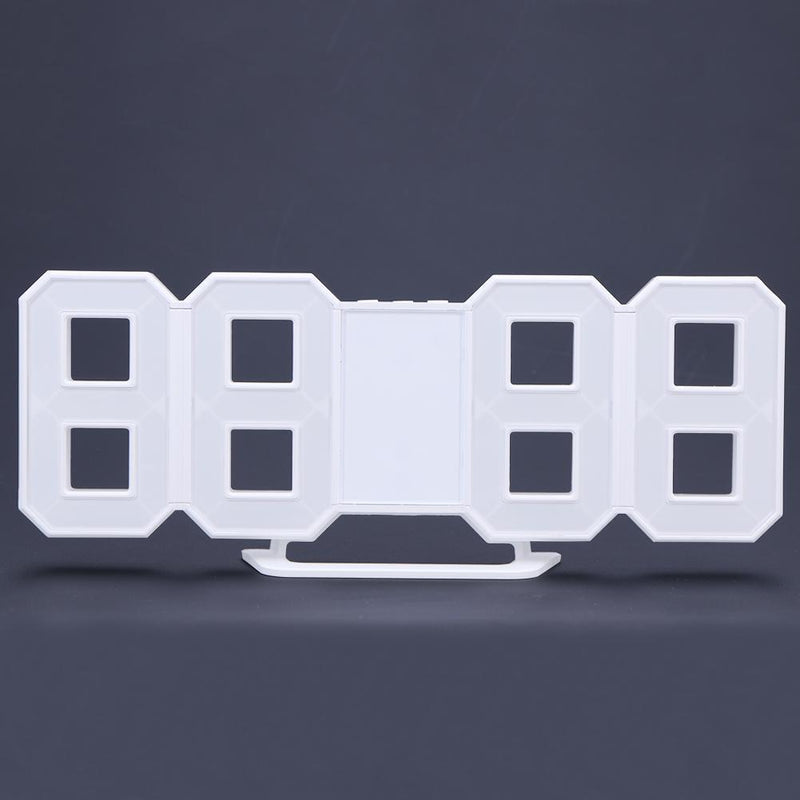 Digital LED Table Clock 24 or 12-Hour Display Alarm Snooze 8888 Display