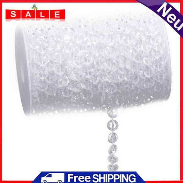 1 Roll 33FT 10meters Garland Diamonds Acrylic Crystal Bead Curtain Wedding Eh
