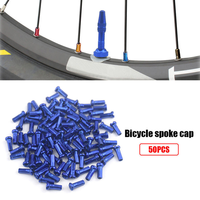 50pcs Mountain Bike Wheel Spoke Nipples for 14G 2mm Spokes MTB Bicycle Part