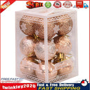 12pcs Christmas Decorative Ball Tree Pendant Balls Ornaments (Champagne) Newly