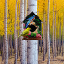 Hanging Bird House DIY Diamond Painting Wooden Bird Nest Hut Parrot Cage Shelter