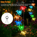 Yard Patio Wind Chime Hummingbirds Solar Chime LED Crystal Dog Discolored