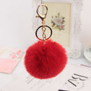 Portable Plush Fur Pom Ball Keychain Faux Rabbit Fur Ball Backpack Pendant