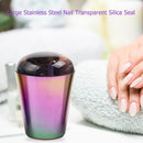 Stainless Steel Nail Transparent Silicone Seal Iron Shell Seal with Cover Too