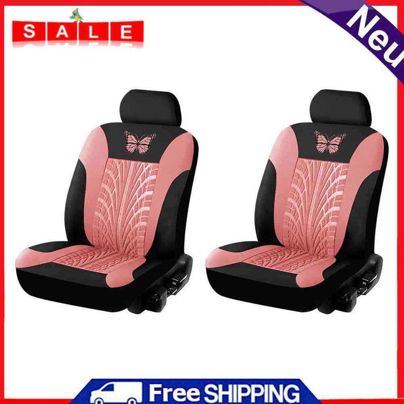 Butterfly Pattern Car Seat Cover Set Non Brief Front Bucket Seat Cover Protector