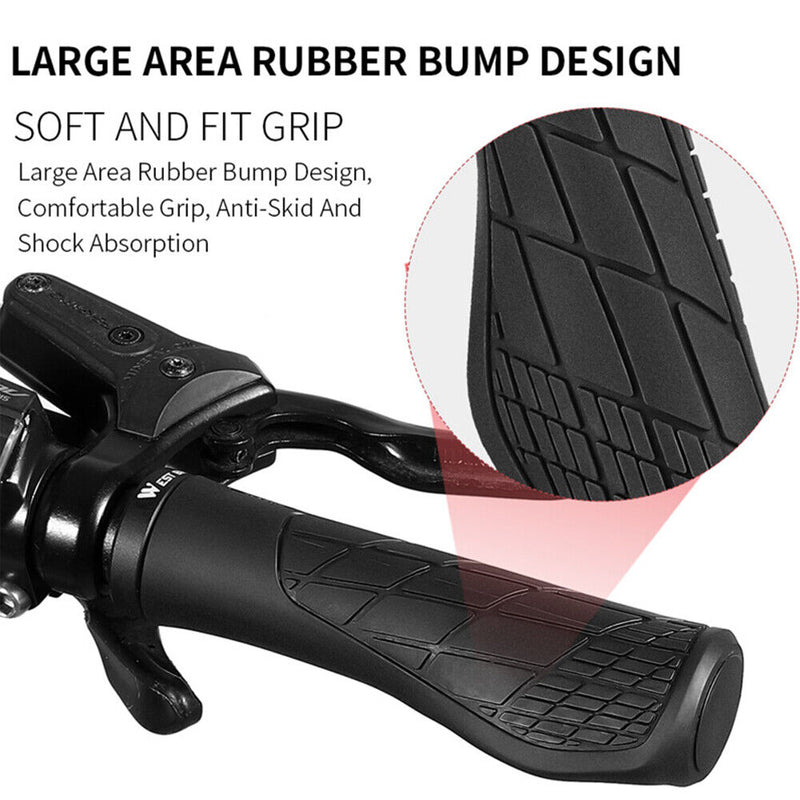 WEST BIKING Bicycle Handlebar Cover Rubber MTB Anti-slip Lock Grips (Black)