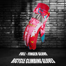 2pcs Children Winter Warm Waterproof Non-slip Skiing Gloves (Rose Red)(M) Newly