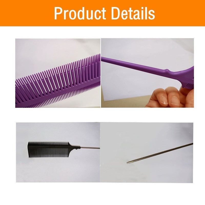 Styling Coloring Hair Brush Pin Tail Highlighting Hair Comb Double-sided