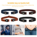 Invisible Belts - 4pcs No Buckle Stretch Belts for Jeans Pants Skirts Shorts