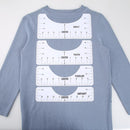 4pcs T-Shirt Neck Size Ruler T-Shirt Alignment Ruler for Guiding Drawing