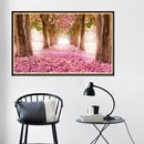 5D DIY Full Drill Diamond Painting Pink Trail Cross Stitch Embroidery Kit