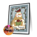 5D DIY Full Round Drill Diamond Painting Kit Cartoon Snowman Wall Art Craft G