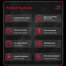 X801 8 Keys Honeycomb Wireless Mouse for PC Gamers 1600DPI RGB Rechargeable Mice