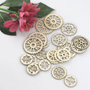 Circular Saw Shape Wood Chips DIY Handmade Cutout Craft Wedding Decor Slices