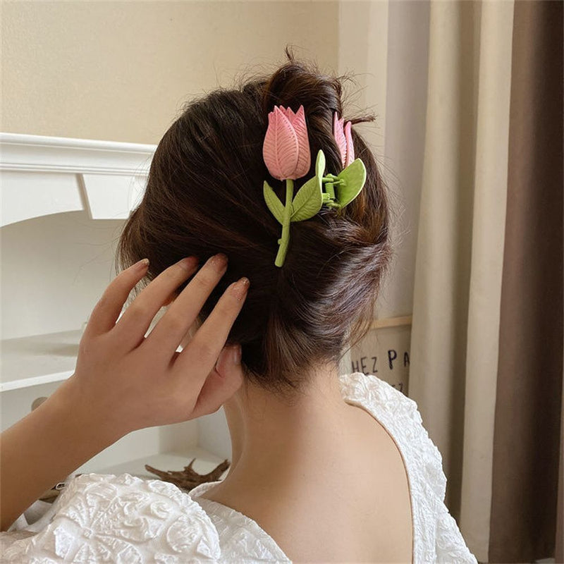 Women's Headwear Girls Claw Clip Hairpin Tulip Hair Clip Hair Accessories