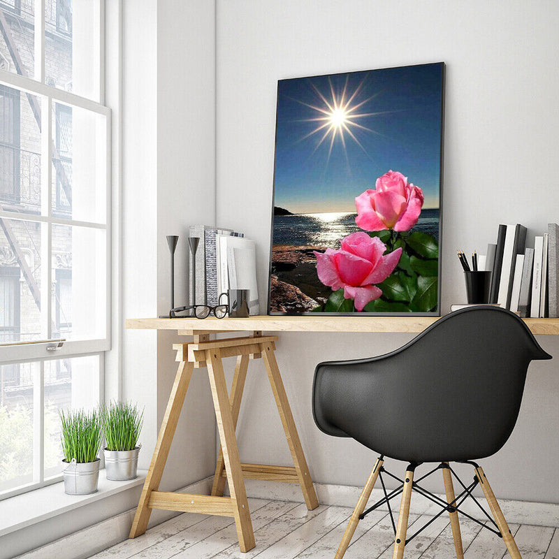 Moon and Flowers 40x50cm Oil Paint By Numbers Picture DIY