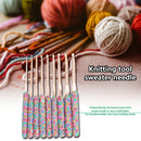 9pcs Aluminum Crochet Hooks Set Ceramic Handle Knitting Needles DIY Sewing