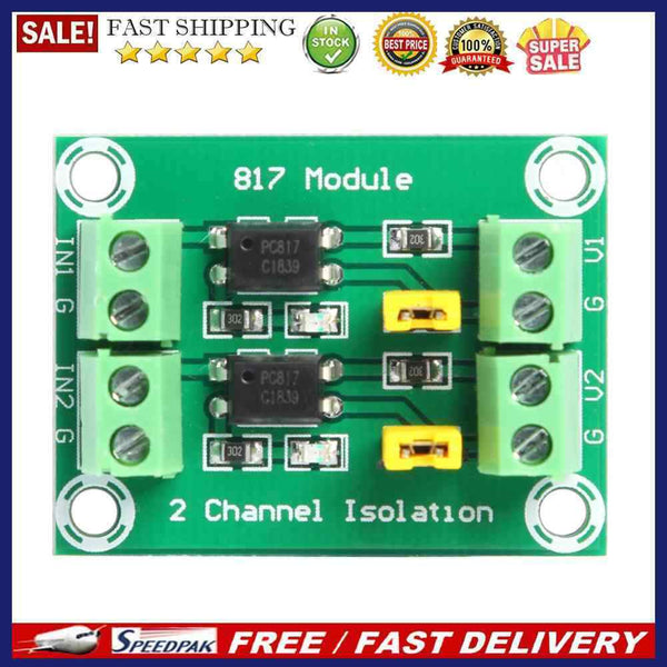PC817 3.6-24V 2 Channel Optocoupler Isolation Board Driver Voltage Converte