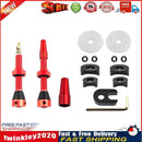 2pcs Bicycle Tubeless Valve Set Bike CNC Machined Anodized Tool (44mm Red) Newly