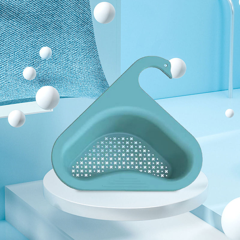 Swan Drain Basket 1 Pc Corner Kitchen Sink Strainer Basket with Sponge Newly